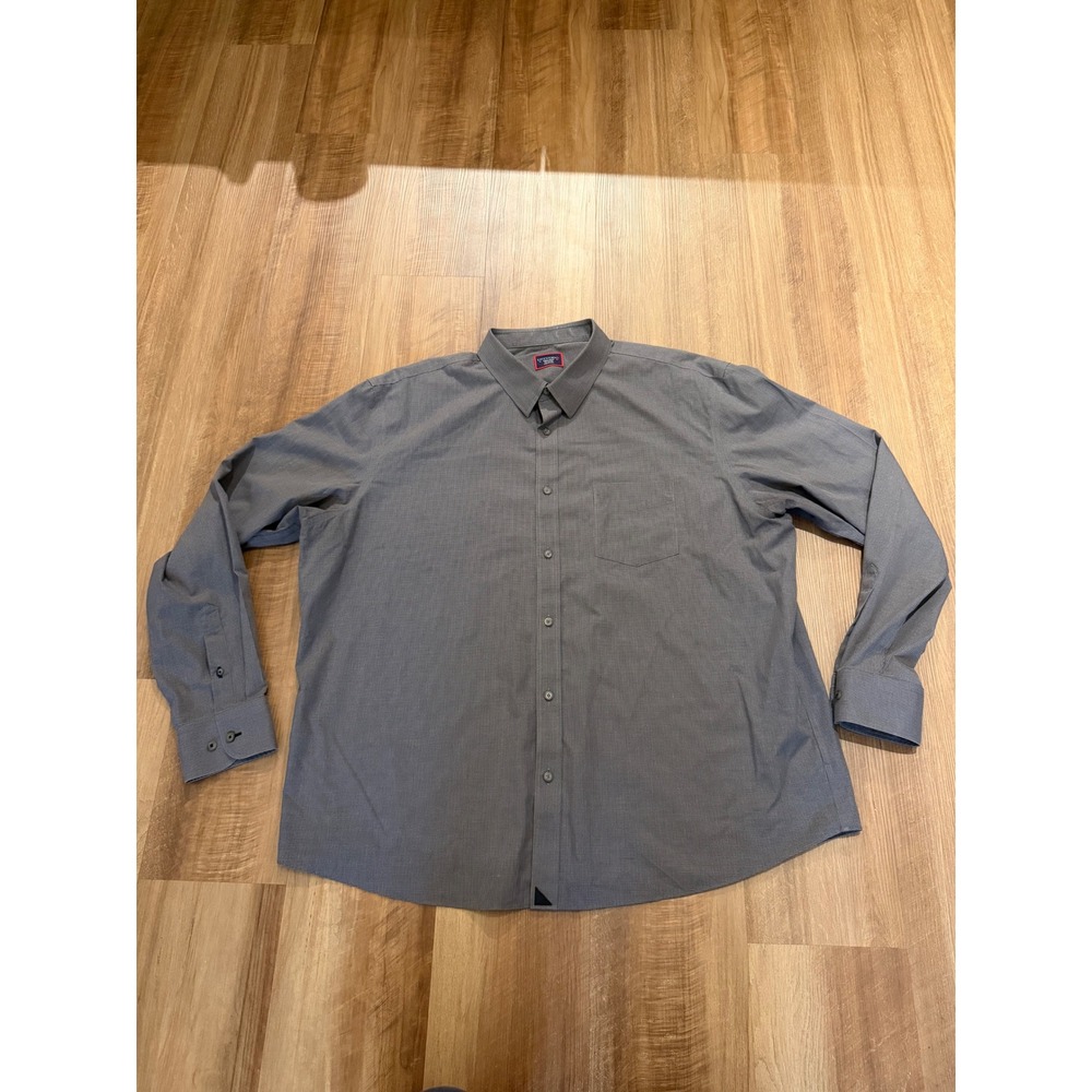 UNTUCKit Button Down Mens XXXL Grey Marcasin WF Wrinkle Free Cotton Shirt
